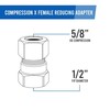 Everflow 5/8" O.D. COMP x 1/2" FIP Reducing Adapter Pipe Fitting, Lead Free Brass C66R-5812-NL